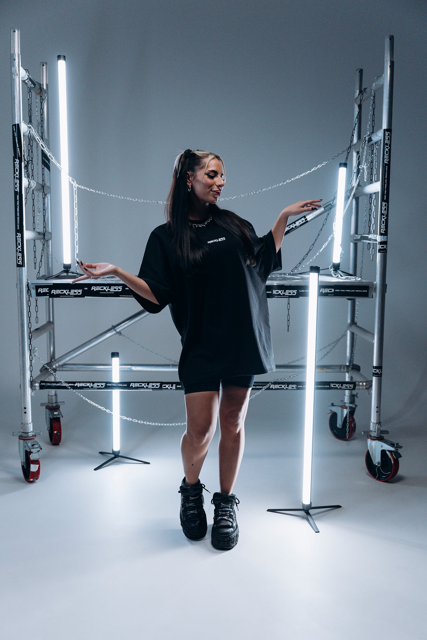RECKLESS Bat Tee Black